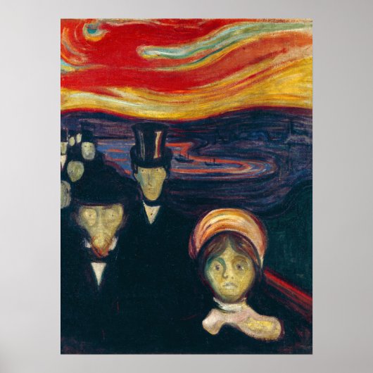 Poster Edvard Munch - Anxiété (Devant)