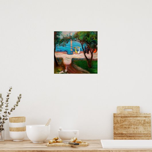 Poster Edvard Munch - Danse sur la plage (Cuisine)