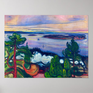 Poster Edvard Munch - Fumée de train