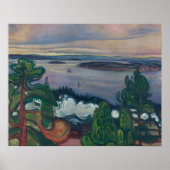 Poster Edvard Munch - Fumée de train (Devant)