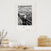 Poster Edvard Munch Illustration Le Cri (Cuisine)