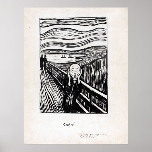Poster Edvard Munch Illustration Le Cri (Devant)