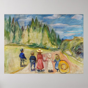 Poster Edvard Munch - La forêt Fairytale