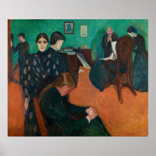 Poster Edvard Munch - La mort dans la chambre des malades