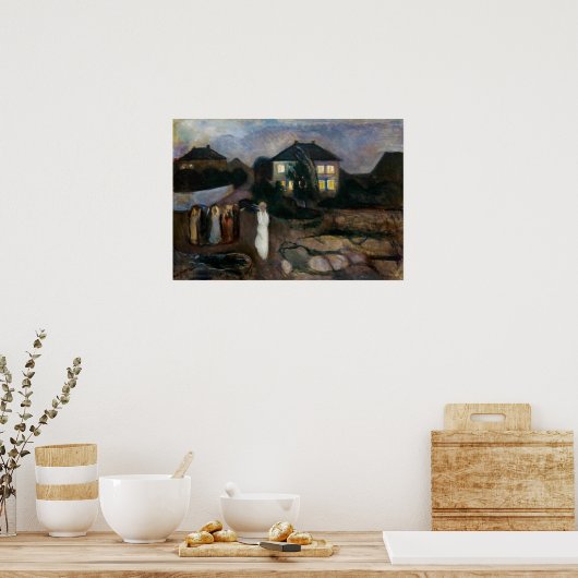 Poster Edvard Munch - La tempête (Cuisine)