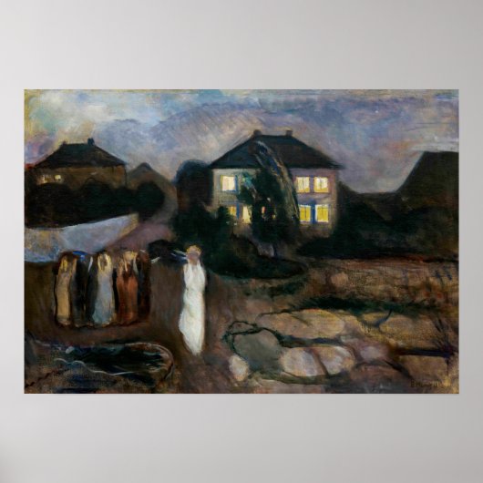 Poster Edvard Munch - La tempête (Devant)