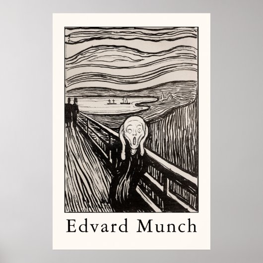 Poster Edvard Munch – Le Cri (1895) (Devant)