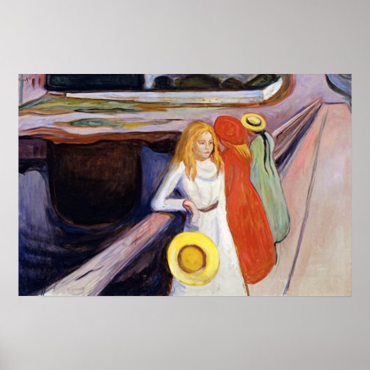 Poster Edvard Munch - Les Filles sur le Pont 1901 (Devant)
