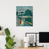 Poster Edvard Munch - Les Filles sur le Pont, Lithographi (Bureau à domicile)