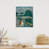 Poster Edvard Munch - Les Filles sur le Pont, Lithographi (Cuisine)