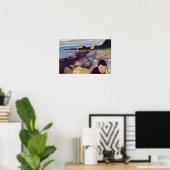 Poster Edvard Munch - Mélancolie (Bureau à domicile)