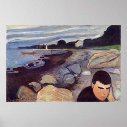 Poster Edvard Munch - Mélancolie (Devant)