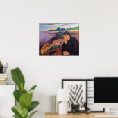 Poster Edvard Munch - Mélancolie 1894 (Bureau à domicile)
