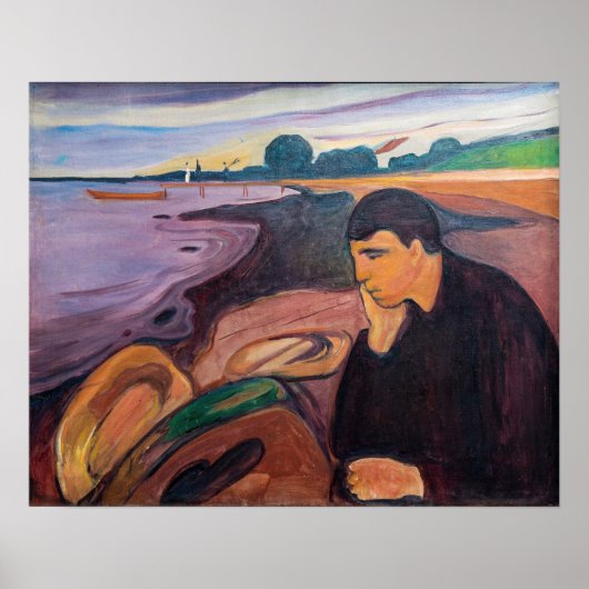 Poster Edvard Munch - Mélancolie 1894 (Devant)