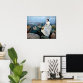 Poster Edvard Munch - Nuit d'été, Enger sur la plage (Bureau à domicile)