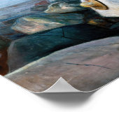 Poster Edvard Munch - Nuit d'été, Inger sur la plage (Coin)