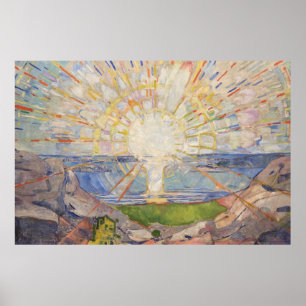 Poster Edvard Munch Peinture murale Le Soleil (Solen) (19