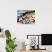 Poster Edvard Munch - Rive avec Maison Rouge (Bureau à domicile)