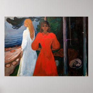 Poster Edvard Munch - Rouge et Blanc