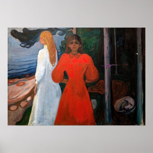Poster Edvard Munch - Rouge et Blanc (Devant)