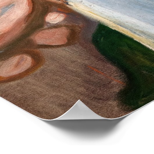 Poster Edvard Munch - Rouge et Blanc (Coin)