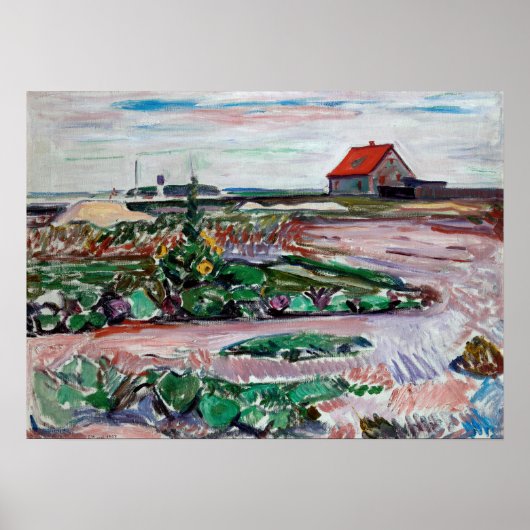 Poster Edvard Munch - Seashore. Paysage près de Lubeck (Devant)