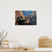 Poster Edvard Munch - Soirée sur Karl Johan Street (Cuisine)