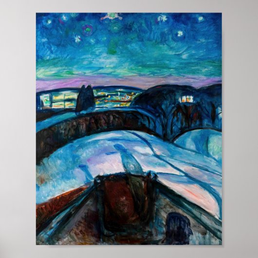Poster Edvard Munch - Starry Night 1922 (Devant)