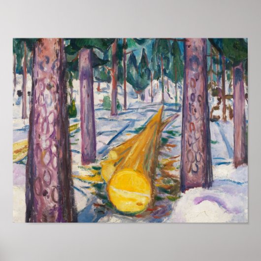 Poster Edvard Munch's The Yellow Log (Devant)