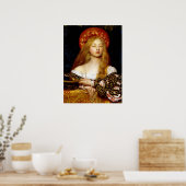 Poster Edward Burne-Jones _ Jeune Femme (Cuisine)