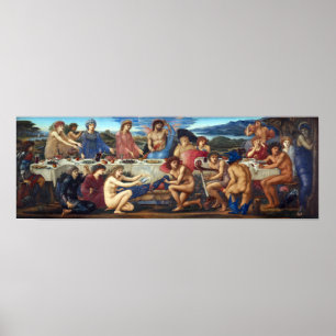 Poster Edward Burne-Jones le festin de Peleus