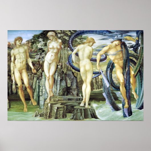 Poster Edward Burne-Jones Perseus et Andromeda (Devant)