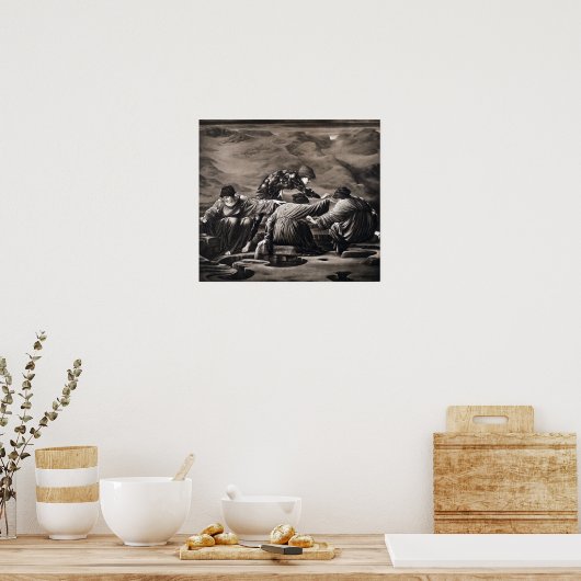 Poster Edward Burne-Jones Perseus et Graeae (Cuisine)