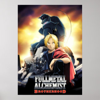 Poster Edward et Alphonse Fullmetal Alchemist Brotherhoo