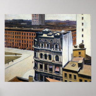 Poster Edward Hopper The City 13"x17"