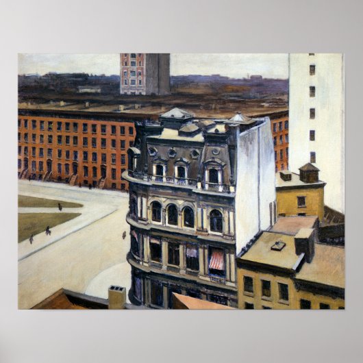 Poster Edward Hopper The City 13"x17" (Devant)