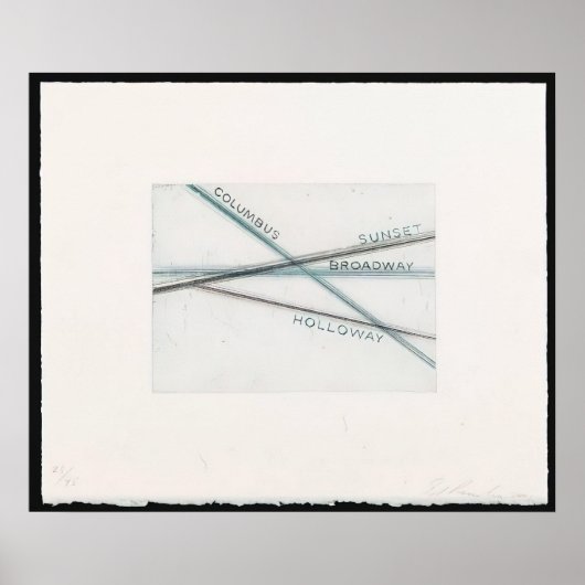Poster Edward Ruscha - Sunset (de Los Francisco San Ang (Devant)