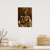 Poster Edward S Curtis A Piegan Dandy (Cuisine)