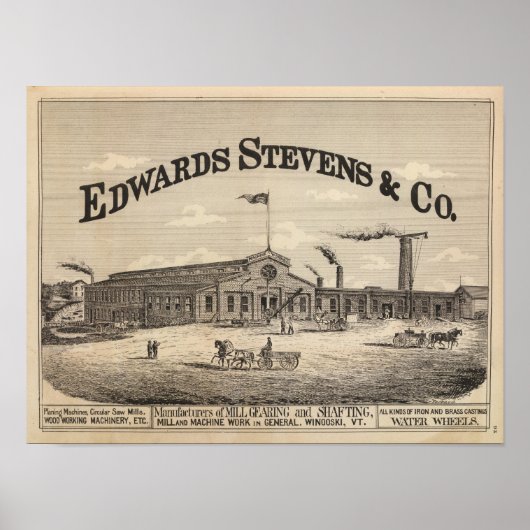 Poster Edwards Stevens et Co fabricants à Winooski (Devant)