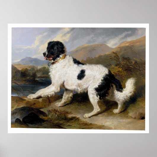 Poster Edwin Henry Landseer Lion A Newfoundland Dog (Devant)