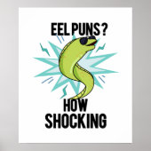 Poster Eel Puns Comment Choquant Drôle Animal Pun (Devant)