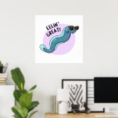 Poster Eelin Great Funny Slippery Eel Pun (Bureau à domicile)