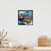 Poster Eelphant drôle dans l'affiche thérapeutique (Cuisine)