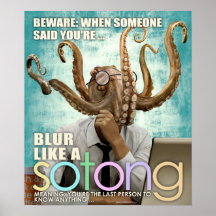 POSTER - EEN BLAUWE SOTONG - EEN SINGAPORE SLANG