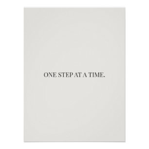 poster 'één stap tegelijk', muurkunst voor aanmoed perfect poster