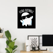 Poster Eerie durable Funny Ghost Pun Dark BG (Bureau à domicile)