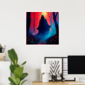 Poster Eerie Shadow in Crimson Woods Design (Bureau à domicile)