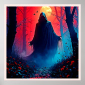 Poster Eerie Shadow in Crimson Woods Design (Devant)