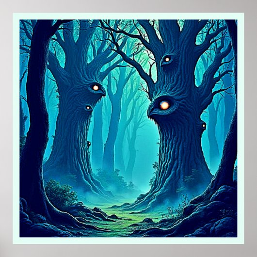 Poster Eerie Woodland Eyes (Devant)