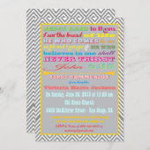 Poster Eerste Communie Uitnodiging (Voorkant / Achterkant)